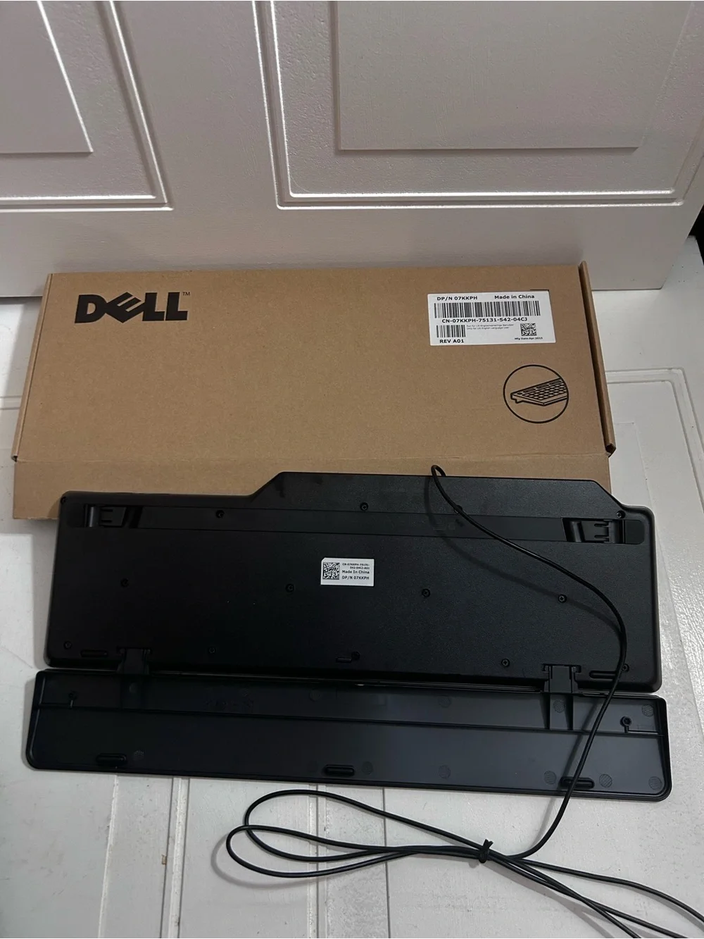 Dell Black Wired Full-Size Keyboard with Palm Rest